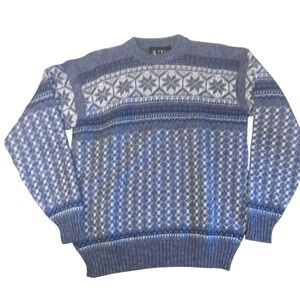Vintage Viking Nordic Fair Isle New Wool Crewneck Sweater